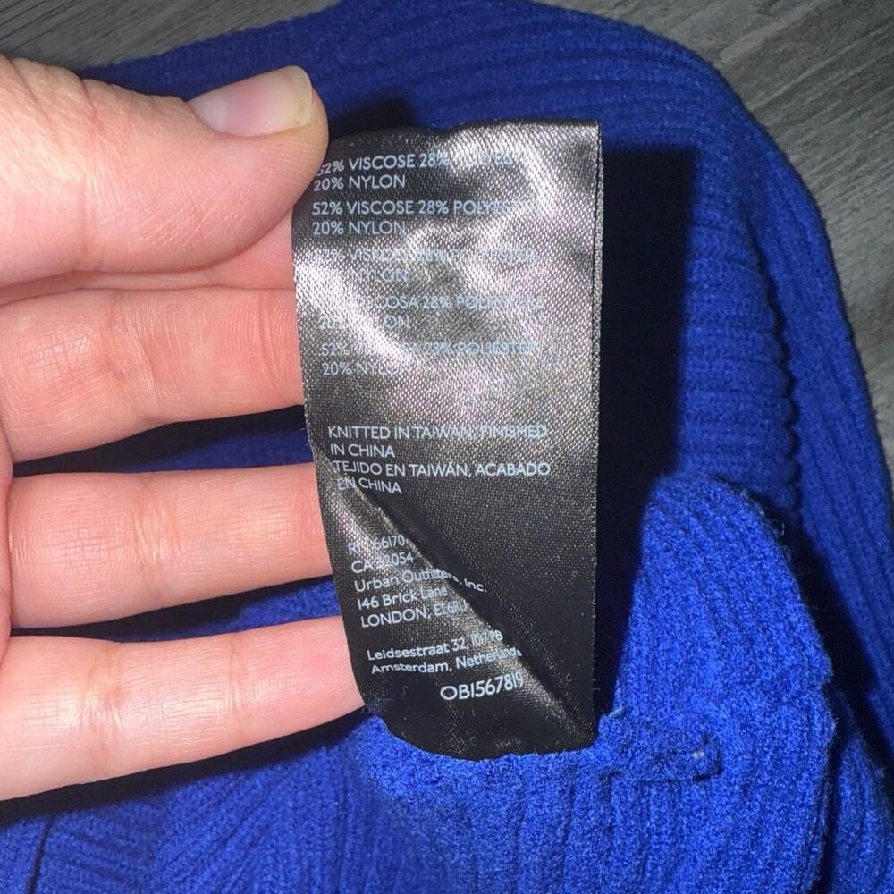 Women's Anthropologie Ribbed Pullover Sweater in Cobalt Blue Size XS - Picture 7 of 7